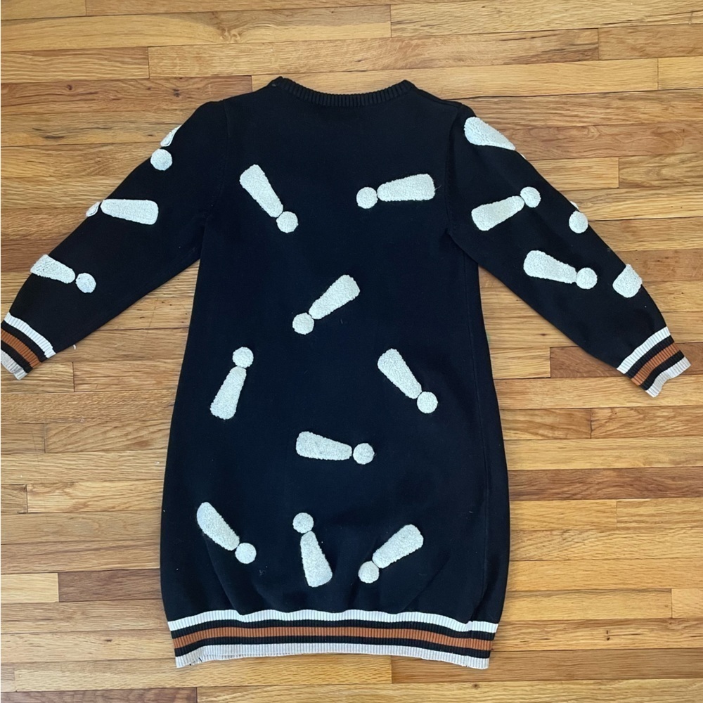 4/$25 Melange Girl by Kidichic Knit Sweater Dress Girls Sz 10 Black Knee Length - Picture 3 of 7